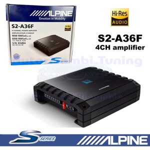 Alpine S2-A36F 4-channel Car Amplifier - S-series Alpine S2-A36F 4-channel Car Amplifier - S-series