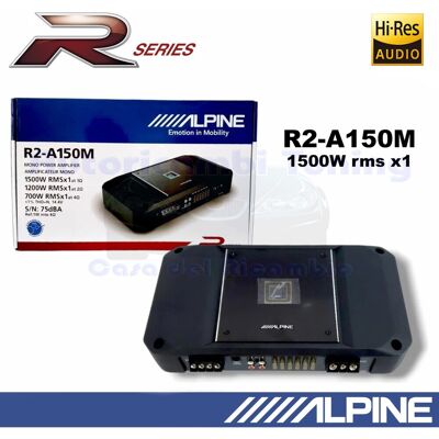 Alpine R2-A150M Mono R-Serie Car Amplifier - 1200W RMS Alpine R2-A150M Mono R-Serie Car Amplifier - 1200W RMS