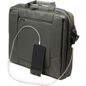 Bizey Grey New Laptop Netbook Bag Shoulder Messenger Case Charging Port Bizey Grey New Laptop Netbook Bag Shoulder Messenger Case Charging Port
