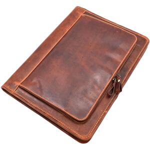 A1 Fashion Goods Leather Folio Case Brown Meeting Conference Portfolio A4 Document Underarm Bag A1 Fashion Goods Leather Folio Case Brown Meeting Conference Portfolio A4 Document Underarm Bag