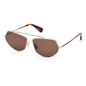 Max Mara Maxmara Mm0165 32e Shiny Pale Gold 60/14/135 Woman Sunglasses Max Mara Maxmara Mm0165 32e Shiny Pale Gold 60/14/135 Woman Sunglasses