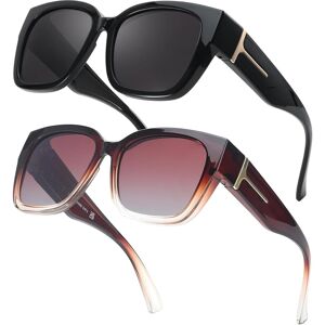 Myiaur 2 Pack Over Glasses Sunglasses For Women Polarised Oversized Frame Sun G Myiaur 2 Pack Over Glasses Sunglasses For Women Polarised Oversized Frame Sun G