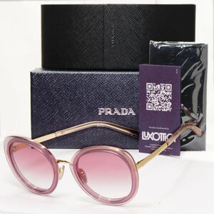 Prada Sunglasses Round Red Opal Buganville Violet Round Pr54ys Spr 54y 05y-02o Prada Sunglasses Round Red Opal Buganville Violet Round Pr54ys Spr 54y 05y-02o