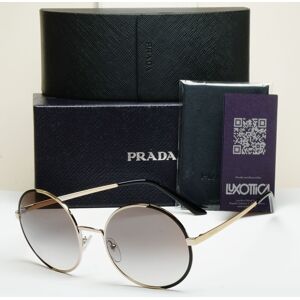 Prada Sunglasses Round Gold Black Grey Gradient Metal Spr 59x Pr59xs Aav-0a7 Prada Sunglasses Round Gold Black Grey Gradient Metal Spr 59x Pr59xs Aav-0a7
