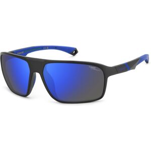 Polaroid Sunglasses Pld 7058/s 0vk/qg Black Blue Man Polaroid Sunglasses Pld 7058/s 0vk/qg Black Blue Man