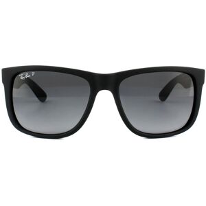 Ray-Ban Sunglasses Justin 4165 622/t3 Black Rubber Grey Gradient Polarized Large Ray-Ban Sunglasses Justin 4165 622/t3 Black Rubber Grey Gradient Polarized Large