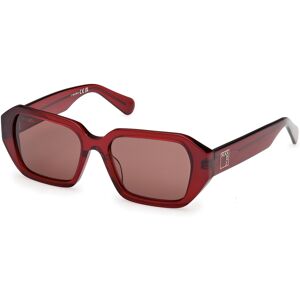 Max&co. Max &co Mo0126 66e Shiny Dark Red 53/17/140 Woman Sunglasses Max&co. Max &co Mo0126 66e Shiny Dark Red 53/17/140 Woman Sunglasses