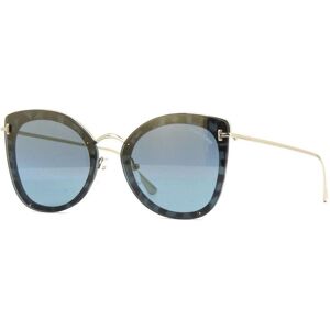 Tom Ford Charlotte Ft0657 55x Blue Havana/blue Light Gold Mirror Sunglasses 57mm Tom Ford Charlotte Ft0657 55x Blue Havana/blue Light Gold Mirror Sunglasses 57mm