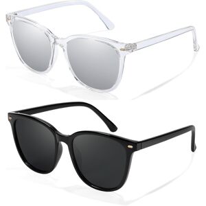 Siphew 2pcs Polarised Sunglasses Womens Classic Trendy Ladies Sunglasses With U Siphew 2pcs Polarised Sunglasses Womens Classic Trendy Ladies Sunglasses With U