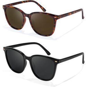 Siphew 2pcs Polarised Sunglasses Womens Classic Trendy Ladies Sunglasses With U Siphew 2pcs Polarised Sunglasses Womens Classic Trendy Ladies Sunglasses With U