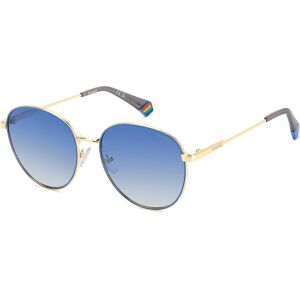 Polaroid Pld 6215/s/x Lks Gold Blue 56/17/145 Unisex Sunglasses Polaroid Pld 6215/s/x Lks Gold Blue 56/17/145 Unisex Sunglasses