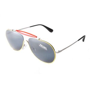 Prada Pr56ss Ufr2k1 Silver Yellow Red Grey Sunglasses Prada Pr56ss Ufr2k1 Silver Yellow Red Grey Sunglasses