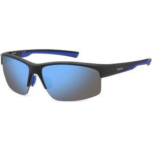 Polaroid Pld 7018/n/s 0vk Matte Black Blue 68/9/130 Man Sunglasses Polaroid Pld 7018/n/s 0vk Matte Black Blue 68/9/130 Man Sunglasses