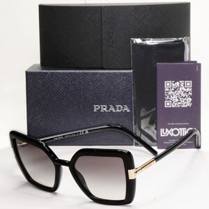 Prada Sunglasses Black Grey Gradient Gold Square Smoke Pr09ws Spr 09w 1ab-0a7 Prada Sunglasses Black Grey Gradient Gold Square Smoke Pr09ws Spr 09w 1ab-0a7