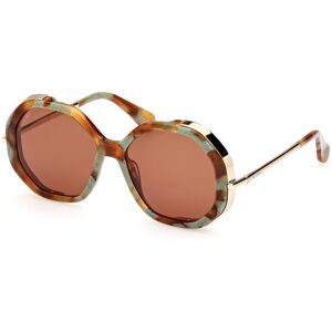 Max Mara Maxmara Mm0094 56e Coloured Havana 55/17/135 Woman Sunglasses Max Mara Maxmara Mm0094 56e Coloured Havana 55/17/135 Woman Sunglasses