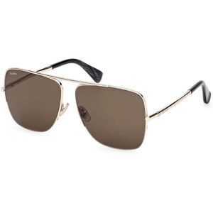 Max Mara Maxmara Mm0121 32n Shiny Pale Gold 59/13/135 Woman Sunglasses Max Mara Maxmara Mm0121 32n Shiny Pale Gold 59/13/135 Woman Sunglasses