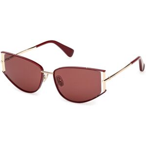 Max Mara Maxmara Mm0141 69s Shiny Bordeaux 58/17/135 Woman Sunglasses Max Mara Maxmara Mm0141 69s Shiny Bordeaux 58/17/135 Woman Sunglasses