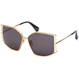 Max Mara Maxmara Mm0142 30a Shiny Deep Gold 59/15/135 Woman Sunglasses Max Mara Maxmara Mm0142 30a Shiny Deep Gold 59/15/135 Woman Sunglasses