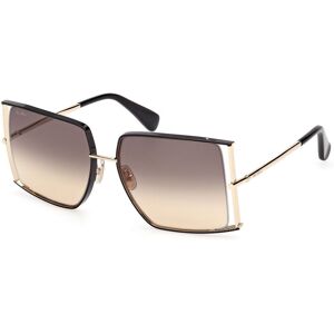 Max Mara Maxmara Mm0120 05a Shiny Black 58/17/135 Woman Sunglasses Max Mara Maxmara Mm0120 05a Shiny Black 58/17/135 Woman Sunglasses