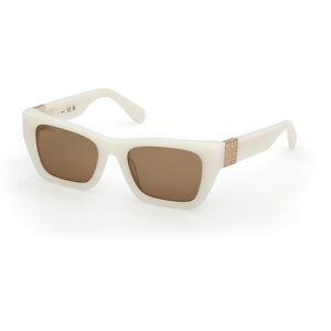 Max&co. Max &co Mo0124 25j Shiny Ivory 53/19/140 Woman Sunglasses Max&co. Max &co Mo0124 25j Shiny Ivory 53/19/140 Woman Sunglasses