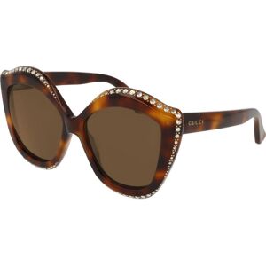 Gucci Gg0118s 003 Havana Swarovski Crystals Sunglasses Sonnenbrille Brown Lens Gucci Gg0118s 003 Havana Swarovski Crystals Sunglasses Sonnenbrille Brown Lens
