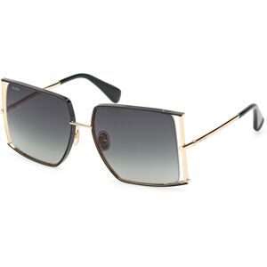 Max Mara Maxmara Mm0120 98p Shiny Dark Green 58/17/135 Woman Sunglasses Max Mara Maxmara Mm0120 98p Shiny Dark Green 58/17/135 Woman Sunglasses