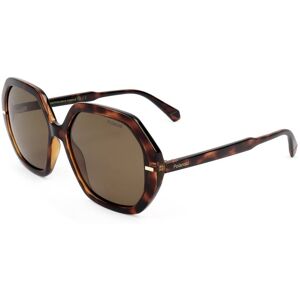 Polaroid Pld 4124/s 086 Havana 56/16/145 Woman Sunglasses Polaroid Pld 4124/s 086 Havana 56/16/145 Woman Sunglasses