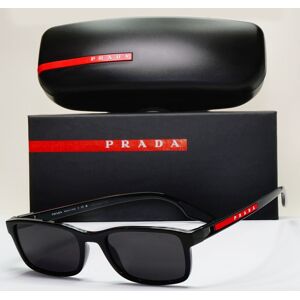 Prada Sunglasses Black Glossy Square Red Linea Rossa Ps09ov Vps 09o 1ab-1o1 53mm Prada Sunglasses Black Glossy Square Red Linea Rossa Ps09ov Vps 09o 1ab-1o1 53mm