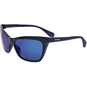 Max&co. Mo0014 90v Shiny Blue 55/16/130 Woman Sunglasses Max&co. Mo0014 90v Shiny Blue 55/16/130 Woman Sunglasses