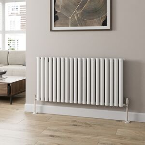 Radilux Designer Radiator Horizontal White Oval Column Rads Single Panel 600x1200mm Radilux Designer Radiator Horizontal White Oval Column Rads Single Panel 600x1200mm