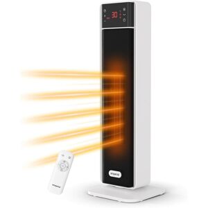 Emperial Ptc Ceramic Electric Tower Fan Heater Oscillating Timer Remote - 2000w Emperial Ptc Ceramic Electric Tower Fan Heater Oscillating Timer Remote - 2000w
