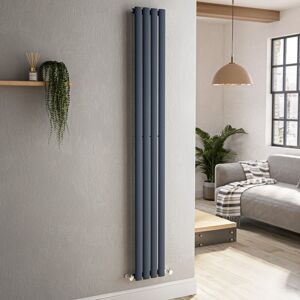 Sorrento Anthracite Vertical Oval Designer Radiator 1800x236mm Sin Vs4-1800-Dgco Sorrento Anthracite Vertical Oval Designer Radiator 1800x236mm Sin Vs4-1800-Dgco