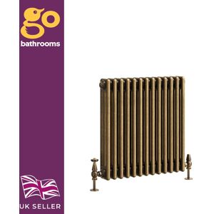 Go Bathrooms Traditional 3 Column Radiator Aged Brass Central Horizontal Radiator 600 X 605mm Go Bathrooms Traditional 3 Column Radiator Aged Brass Central Horizontal Radiator 600 X 605mm