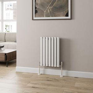 Radilux White Designer Radiator Horizontal Oval Column Single Panel Rad 600x420mm Radilux White Designer Radiator Horizontal Oval Column Single Panel Rad 600x420mm