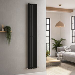 Riace Midnight Black Vertical Flat Designer Radiator 1800x272mm Sin Vs4-1800-Bcf Riace Midnight Black Vertical Flat Designer Radiator 1800x272mm Sin Vs4-1800-Bcf
