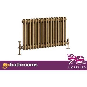 Go Bathrooms Traditional 2 Column Radiator Aged Brass Central Horizontal Radiator 400 X 785mm Go Bathrooms Traditional 2 Column Radiator Aged Brass Central Horizontal Radiator 400 X 785mm