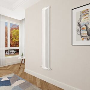 Aica Traditional Cast Iron Style Radiator Vertical 1800x290mm 2 Column White Aica Traditional Cast Iron Style Radiator Vertical 1800x290mm 2 Column White