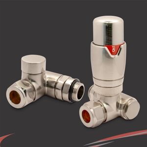 Nwt Direct Brushed Nickel Dual Fuel Valves Trv Thermostatic (Pair) Towel Rails Radiators Nwt Direct Brushed Nickel Dual Fuel Valves Trv Thermostatic (Pair) Towel Rails Radiators