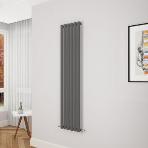 Aica Oval Column Radiator Vertical Central Heating Rad 1600x354mm Single Anthracite Aica Oval Column Radiator Vertical Central Heating Rad 1600x354mm Single Anthracite