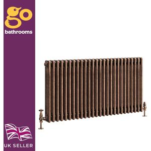 Go Bathrooms Traditional 3 Column Radiator Aged Copper Central Horizontal Rad 600 X 1190mm Go Bathrooms Traditional 3 Column Radiator Aged Copper Central Horizontal Rad 600 X 1190mm