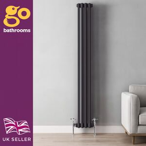 The Bath People Grey Triple Radiator Traditional Vertical 3 Column Panel Rad 1800 X 200mm The Bath People Grey Triple Radiator Traditional Vertical 3 Column Panel Rad 1800 X 200mm