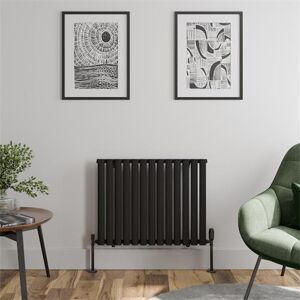 Duratherm Horizontal Oval Tube Single Panel Designer Radiator 600x780mm Black 13 Tubes Duratherm Horizontal Oval Tube Single Panel Designer Radiator 600x780mm Black 13 Tubes