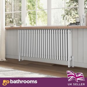 Go Bathrooms Traditional White Horizontal Radiator Quad Panel 4 Column 26 Bars 600 X 1190mm Go Bathrooms Traditional White Horizontal Radiator Quad Panel 4 Column 26 Bars 600 X 1190mm