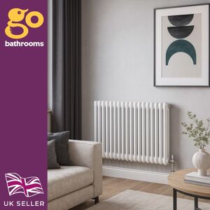 Go Bathrooms White Triple Radiator Traditional Horizontal 3 Column Panel Rad 600 X 785mm Go Bathrooms White Triple Radiator Traditional Horizontal 3 Column Panel Rad 600 X 785mm