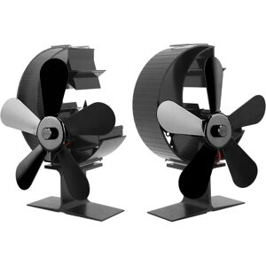 Stoves (Black)5 Vane/wing Heat Powered Stove Fan Aluminum Alloy Fast Heat Dissipation Stoves (Black)5 Vane/wing Heat Powered Stove Fan Aluminum Alloy Fast Heat Dissipation