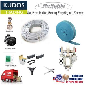 Grundfos Water Underfloor Heating - Single Zone Room Standard Output Kit Up To 20m² Grundfos Water Underfloor Heating - Single Zone Room Standard Output Kit Up To 20m²