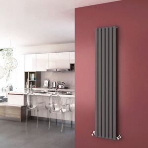 Elegant Anthracite Vertical Radiator Single 1800 X 354 Oval Column Central Heating Rads Elegant Anthracite Vertical Radiator Single 1800 X 354 Oval Column Central Heating Rads