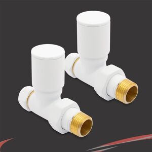 Nwt Direct Radiator Towel Rail Valves Striaght Gloss White Standard Lockshield (Pair) Nwt Direct Radiator Towel Rail Valves Striaght Gloss White Standard Lockshield (Pair)
