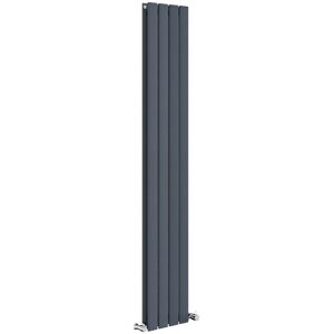 Riace Anthracite Vertical Flat Designer Radiator 1600x272mm Double Vd4-1600-Dgcf Riace Anthracite Vertical Flat Designer Radiator 1600x272mm Double Vd4-1600-Dgcf