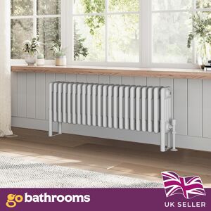 Go Bathrooms Traditional White Horizontal Radiator Quad Panel 4 Column 22 Bars 300 X 1010mm Go Bathrooms Traditional White Horizontal Radiator Quad Panel 4 Column 22 Bars 300 X 1010mm